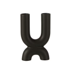 Vase Sculptural Noir Torsion